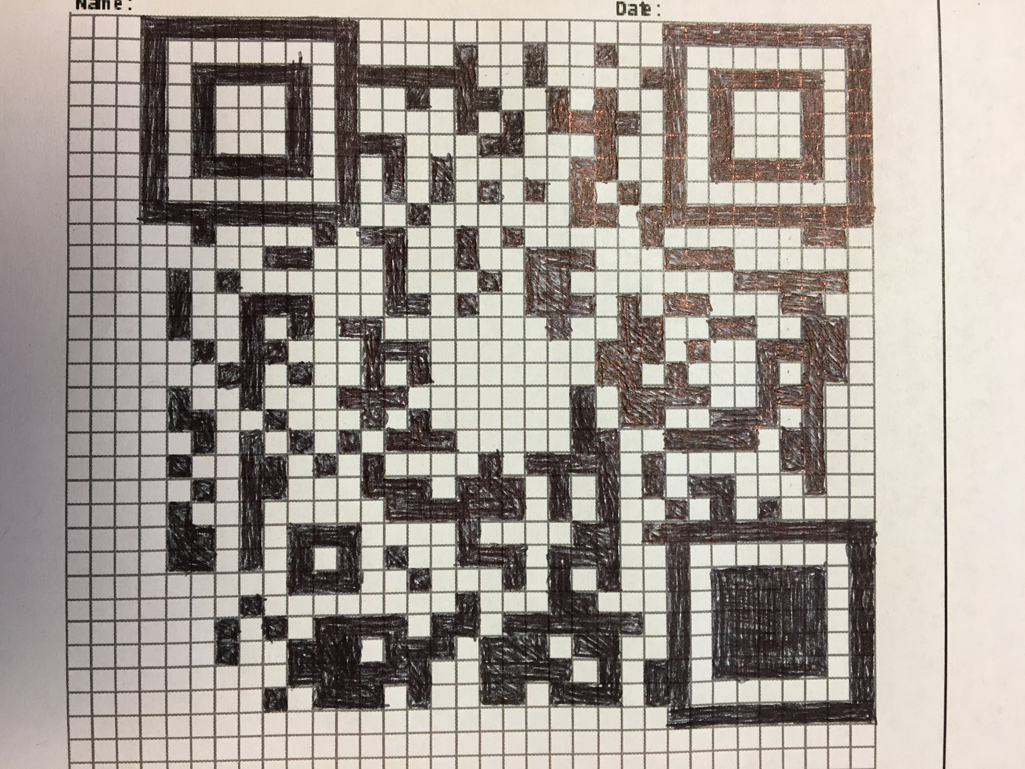 Hand-drawn QR code fan mail
