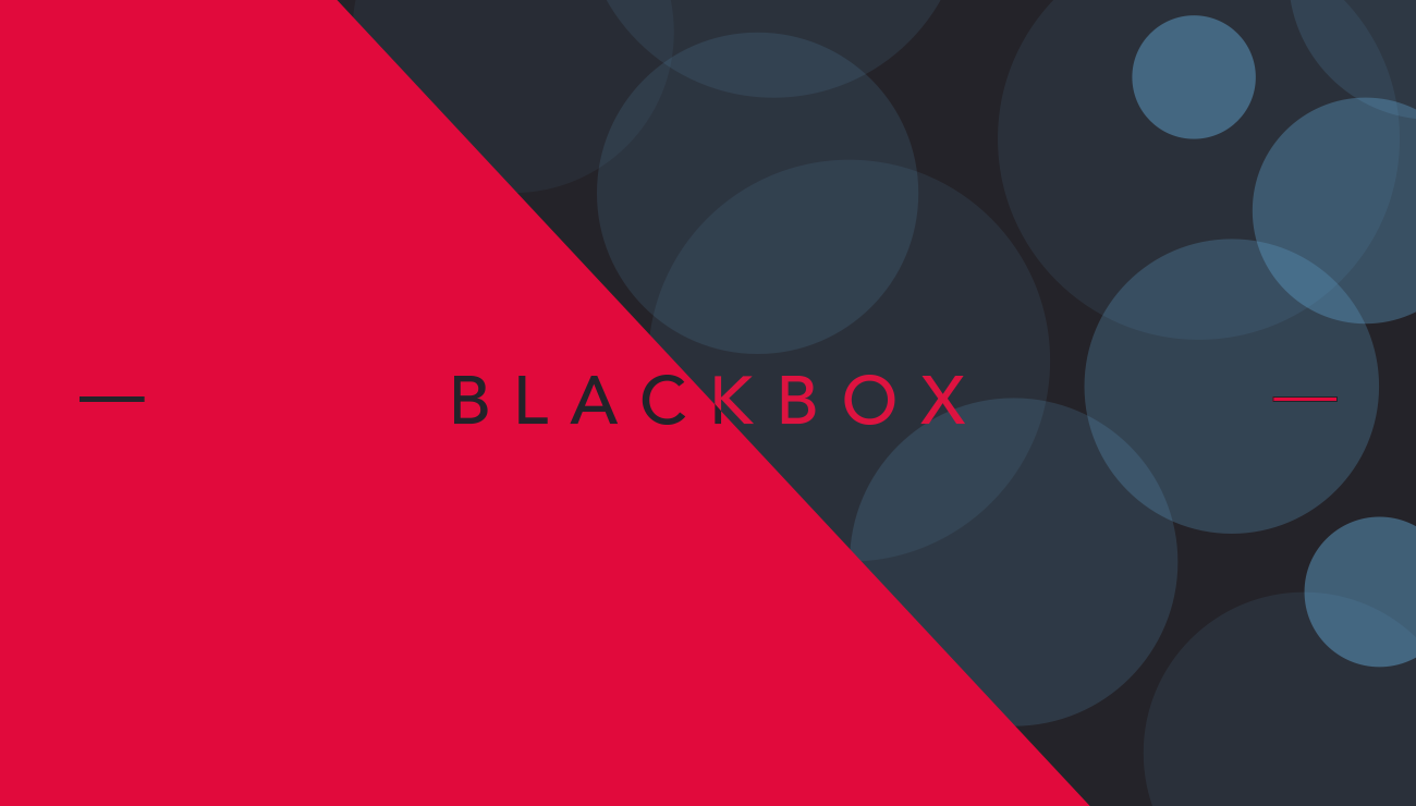 Blackbox dark promo art with circles